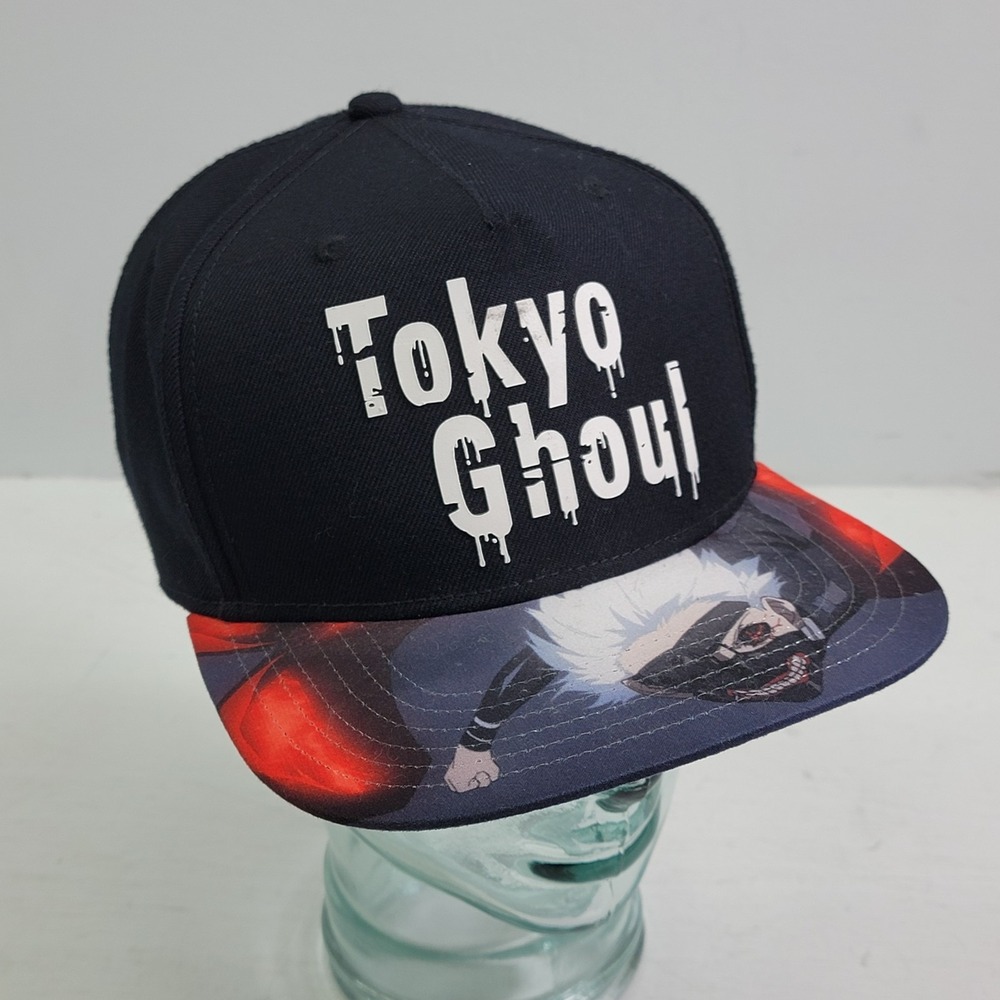 Tokyo Ghoul Hat Mens Black Adjustable Cap Anime Japanese Demon Kaneki Mask EUC